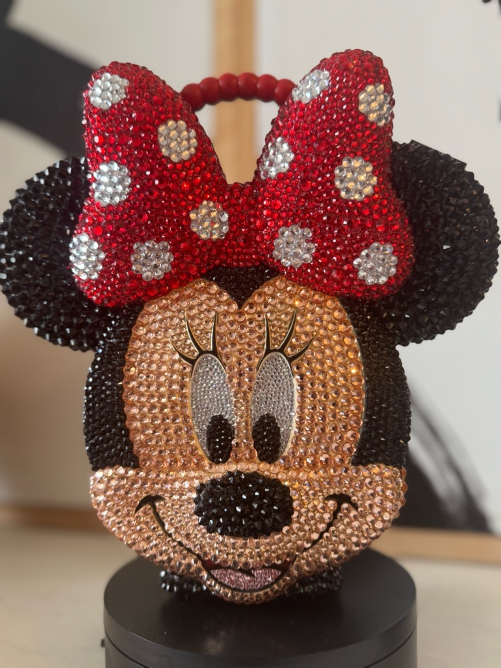Minnie Mouse Crystal Embellished Bag - Red Bow